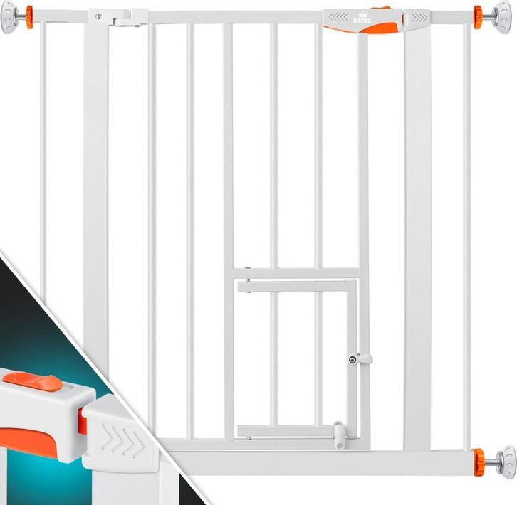 KIDIZ® Traphekje zonder boren - Veiligheidshekje - 74-87cm -, Tuin en Terras, Tuinpoorten, Zo goed als nieuw, Verzenden