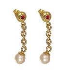 Oorbellen - 18 karaat Geel goud - Parel, Sieraden, Tassen en Uiterlijk, Oorbellen, Nieuw