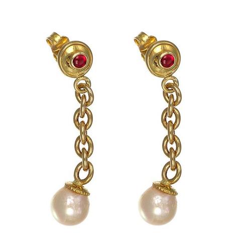 Oorbellen - 18 karaat Geel goud - Parel, Sieraden, Tassen en Uiterlijk, Oorbellen