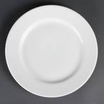 Porselein borden met brede rand 31 cm (stuks 6), Verzenden