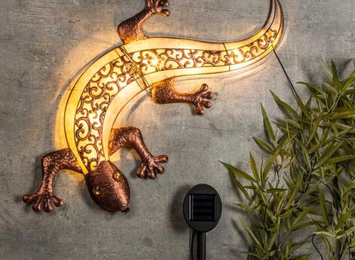 Hi LED Solar Gecko wandlamp, Huis en Inrichting, Lampen | Overige, Nieuw, Verzenden