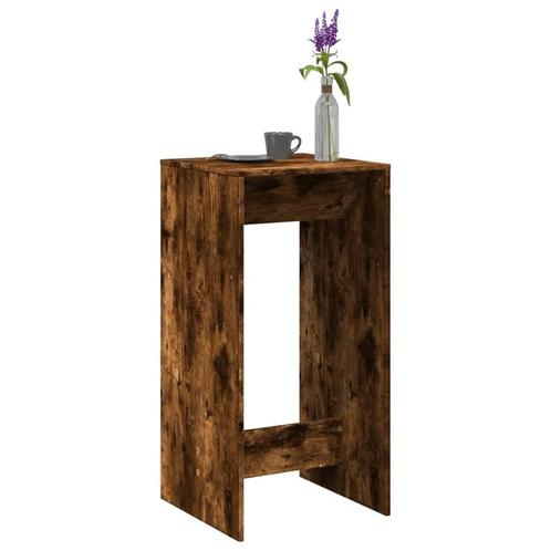 vidaXL Bartafel 51x50x103,5 cm bewerkt hout gerookt, Huis en Inrichting, Tafels | Eettafels, Nieuw, Verzenden