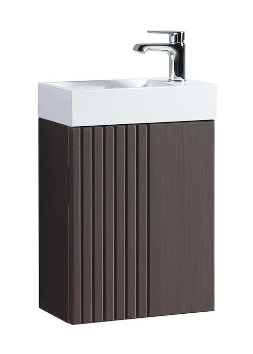 Toiletmeubel Oslo 40 x 22 cm Bruin Eiken Fonteinmeubel, Doe-het-zelf en Verbouw, Sanitair, Nieuw, Wastafel, Verzenden