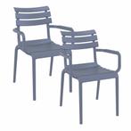 Paris tuinstoel donker grijs - 2 stuks, Tuin en Terras, Verzenden, Nieuw