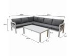 Fabri hoek loungeset 5 delig aluminium wit, Ophalen of Verzenden, Nieuw, Aluminium