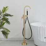 Vrijstaande Badkraan BWS Gold Pro Geborsteld Messing Mat, Ophalen of Verzenden, Nieuw, Kraan