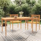 vidaXL Tafel Batavia 150x90x75 cm massief teakhout, Tuin en Terras, Verzenden, Nieuw, Teakhout