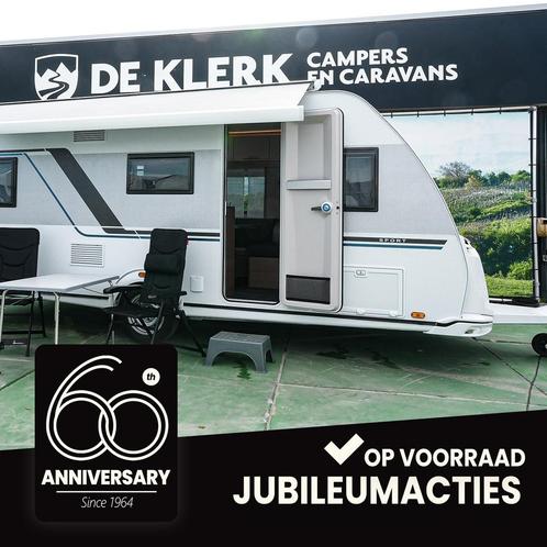 Knaus SPORT 500 KD gas Korting  2591.-, Caravans en Kamperen, Caravans, 1250 - 1500 kg, tot en met 5, 7 tot 8 meter, Knaus, Ophalen