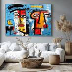 674 - Schilderij man, vrouw, hond in Herman Brood stijl, Oorspronkelijke maker, Verzenden, Nieuw, Schilderij