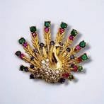Hanger Antiek / Vintage 18k Geweldige goud broche zwaan met, Sieraden, Tassen en Uiterlijk, Antieke sieraden