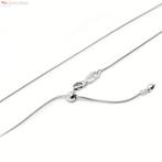 Zilveren slang ketting verstelbaar 55 cm, Verzenden, Nieuw, Zilver