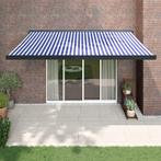 vidaXL Luifel uittrekbaar 4x3 m stof en aluminium blauw en, Verzenden, Nieuw