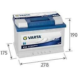 Varta Blue Dynamic E12 accu 12V 74Ah 278x175x190x190, Auto-onderdelen, Accu's en Toebehoren, Verzenden