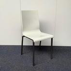 Pedrali Kuadra 1101 stoel - stapelstoel - wit/metaal, Huis en Inrichting, Stoelen, Gebruikt, Stof, Ophalen of Verzenden, Eén