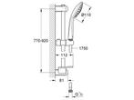 GROHE Euphoria Massage Doucheset 90cm - Glijstangset -, Verzenden, Zo goed als nieuw