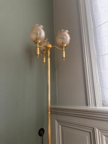 Staande lamp - Gelakt messing - Hollywood Regency beschikbaar voor biedingen