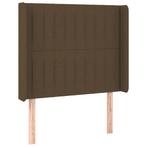 vidaXL Hoofdbord met randen 83x16x118/128 cm stof, Huis en Inrichting, Slaapkamer | Bedden, Verzenden, Nieuw, Bruin, Stof