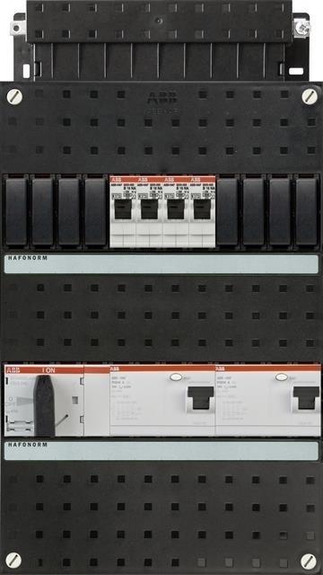 ABB groepenkast 3-fase, 4 groepen, 2 Aardlekschakelaars, Doe-het-zelf en Verbouw, Elektra en Kabels