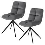 Eetkamerstoel / Draaistoel Dallas - Set van 2 - Donkergrijs, Huis en Inrichting, Stoelen, Verzenden, Nieuw