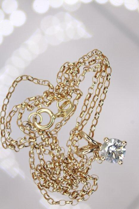 Ketting met hanger - 14 karaat Geel goud - 0.60ct. tw., Sieraden, Tassen en Uiterlijk, Antieke sieraden