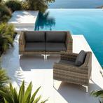 Modulaire wicker set Villanova set 1 2-zitter met een alumin, Verzenden, Nieuw