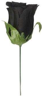 Zijden Roos Black Zwart op draad doos 40 stuks, Ophalen of Verzenden, Nieuw