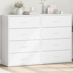 vidaXL Dressoirs 2 st 60x31x84 cm bewerkt hout wit, Huis en Inrichting, Kasten | Dressoirs, Minder dan 50 cm, Verzenden, Nieuw