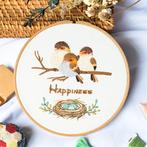 Borduurpakket ook geschikt voor starters happiness vogels in, Hobby en Vrije tijd, Ophalen of Verzenden, Nieuw