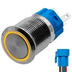 ProRide Metalen Drukschakelaar 12V ON-OFF - 16mm - Aan/uit, Verzenden, Nieuw