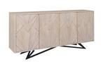 Dressoir METROPOLITAN 170cm 3D mangohout white wash finish -, Huis en Inrichting, Ophalen of Verzenden, Nieuw