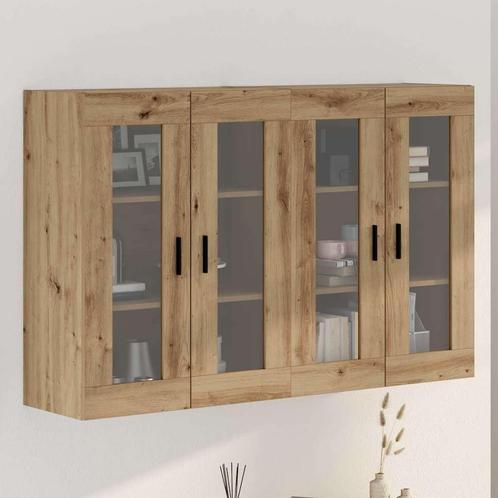 vidaXL Wandgemonteerde Kasten 2 pcs artisanaal eikenkleurig, Huis en Inrichting, Kasten | Buffetkasten, Nieuw, Minder dan 50 cm