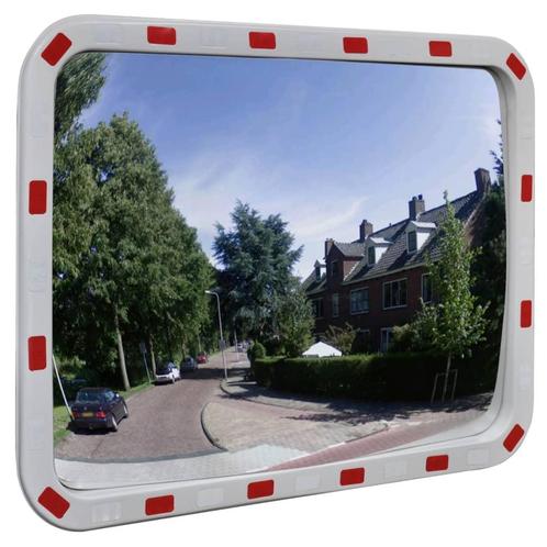 vidaXL Verkeersspiegel rechthoekig met reflectors 60x80 cm, Huis en Inrichting, Woonaccessoires | Tekstborden en Spreuken, Nieuw