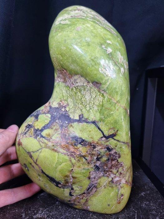 XXL Green Opal sculpture - HQ - Hoogte: 265 mm - Breedte:, Verzamelen, Mineralen en Fossielen
