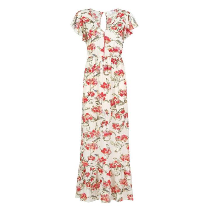 Patrizia Pepe • maxi jurk met bloemen • 40 (IT46), Kleding | Dames, Jurken, Wit, Nieuw, Maat 38/40 (M), Verzenden