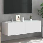 vidaXL Tv-wandmeubel met LED-verlichting 100x35x31 cm wit, Huis en Inrichting, Verzenden, Nieuw, Overige houtsoorten