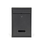 Brievenbus met inkijk - 32 x 21,5 cm – staal – antraciet, Ophalen of Verzenden, Nieuw