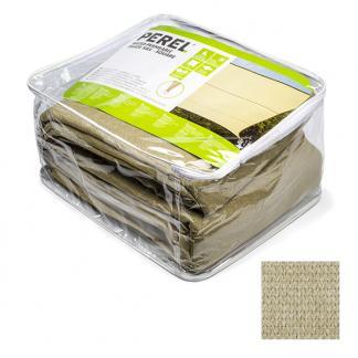 Schaduwdoek vierkant | Perel | 5 x 5 meter, Tuin en Terras, Schaduwdoeken, Nieuw, Verzenden