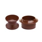 Knop+Ring Pushlock Bruin 2st., Ophalen of Verzenden, Nieuw