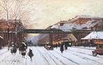 Eugène Galien-Laloue - Winter in Parijs, Antiek en Kunst, Kunst | Schilderijen | Klassiek