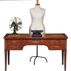 Chique Napoleon III bureau plat ca 1870 Thuyawortel en goud, Ophalen of Verzenden