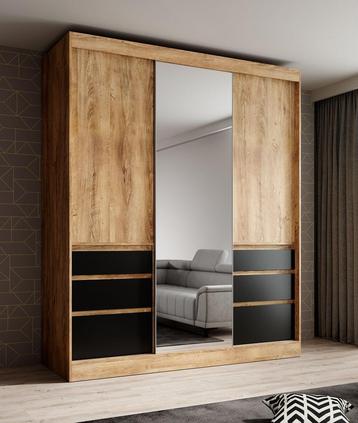 Kledingkast eiken wit 180 of 140cm | Garderobekast Kleerkast