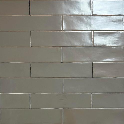 Eq langwerpige witjes trendy zilver 7,5x30 cm handvorm, Doe-het-zelf en Verbouw, Tegels, Wandtegels, Nieuw, 10 m² of meer, Keramiek
