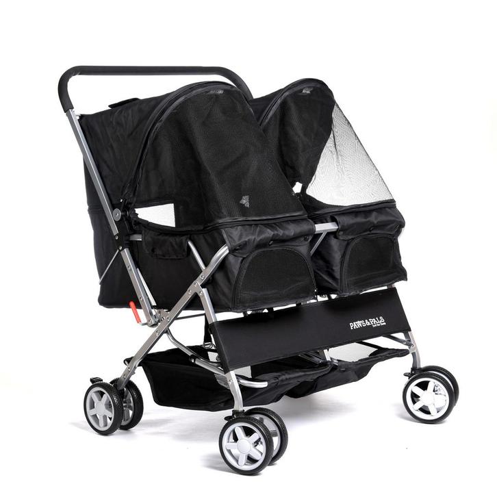 Dubbele hondenbuggy  Zwart, Dieren en Toebehoren, Honden-accessoires, Nieuw, Ophalen of Verzenden