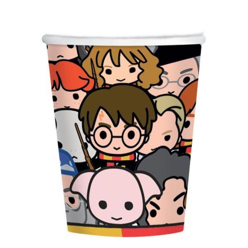 8 Bekers Harry Potter Cartoon (250ml), Hobby en Vrije tijd, Feestartikelen, Nieuw, Ophalen of Verzenden