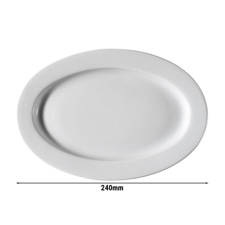 GGM Gastro | (12 stuks) PERA Wit - Bord - ovaal - Lengte: |, Huis en Inrichting, Keuken | Servies, Effen, Nieuw, Bord(en), Verzenden