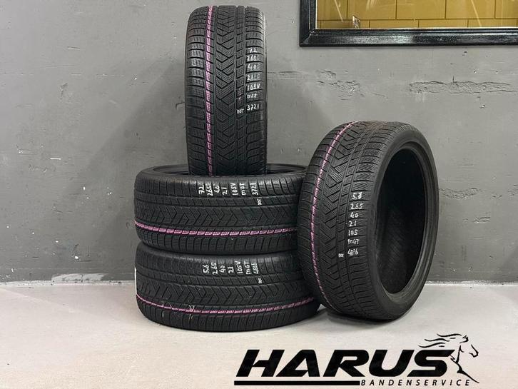 265/40/21 105V MGT Pirelli winterbanden 7,2/5,6mm profiel 4X, Auto-onderdelen, Banden en Velgen, 21 inch, Erkend duurzaam, Winterbanden
