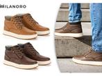 Milanoro - Comfortabele sneakers voor heren - Cognac - Maat, Verzenden, Nieuw