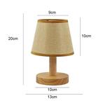 Stoffen Tafellamp – Hout en LED, 3 Lichtkleuren, Huis en Inrichting, Lampen | Tafellampen, Verzenden, Nieuw