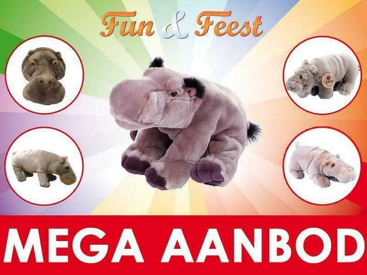 Pluche nijlpaard knuffel - Nijlpaard knuffels mega aanbod!, Kinderen en Baby's, Speelgoed | Knuffels en Pluche, Overige typen