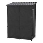 PXXS-3362 Brennholzunterstand Yakutat - Schwarz - 185x130x70, Tuin en Terras, Haardhout, Verzenden
